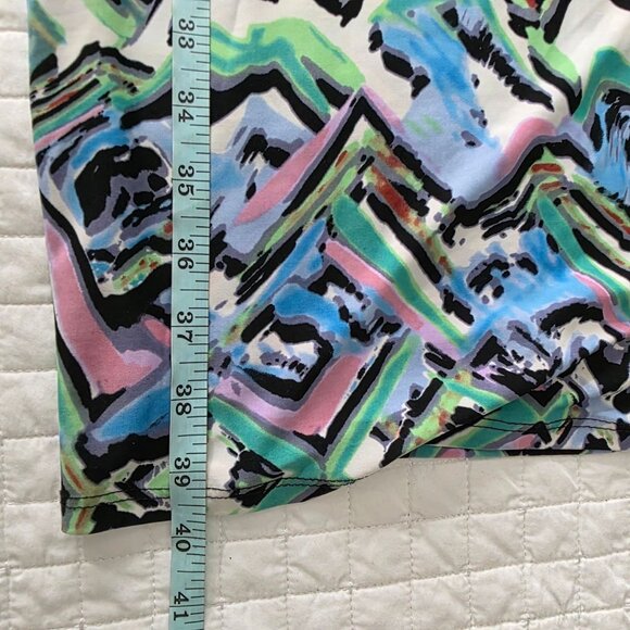 T-Bags Los Angeles Abstract Print Short Sleeve Midi Dress S, NWOT - Picture 8 of 8